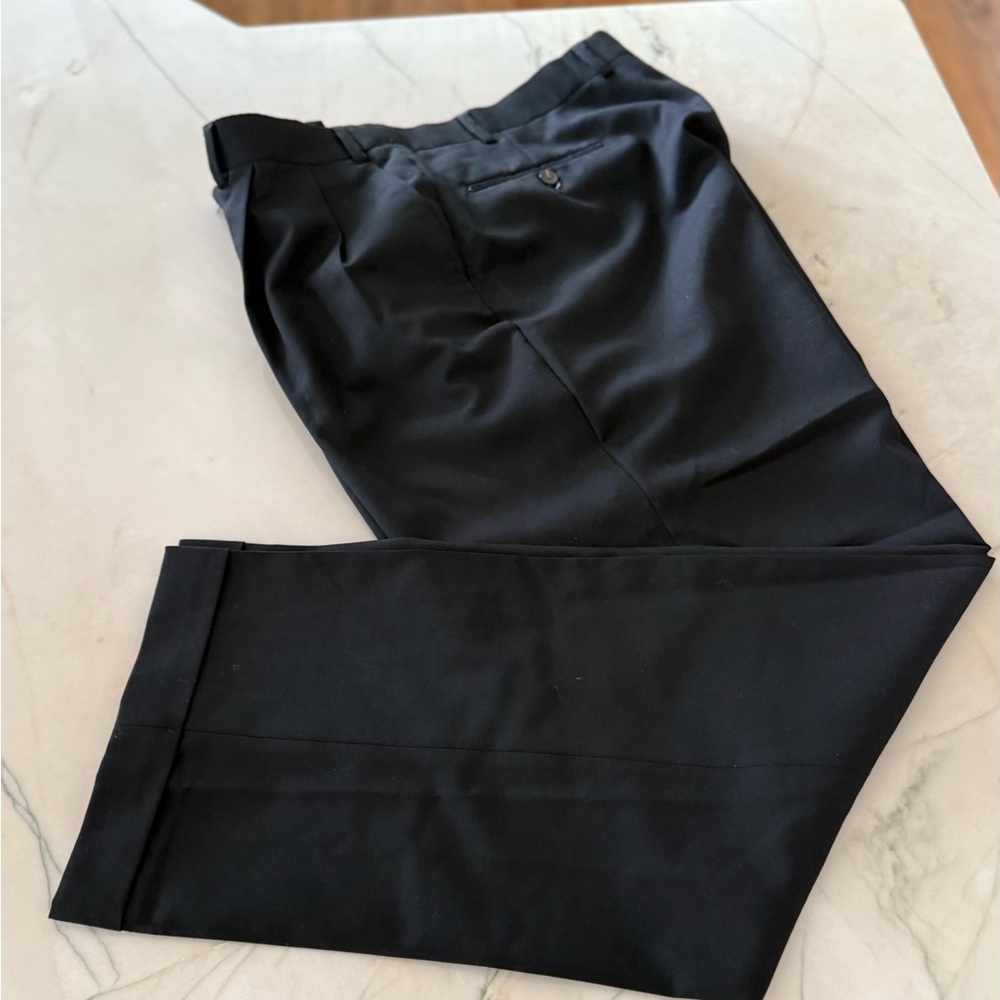 Ralph Lauren Men’s Wool Dress Pants Sz 38 x 32 drk charcoal